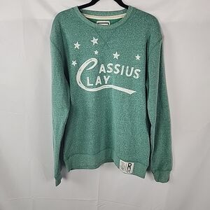 Roots Of Fight Cassius Clay Muhammad Ali Sweatshirt Men Medium Green Boxing Cozy